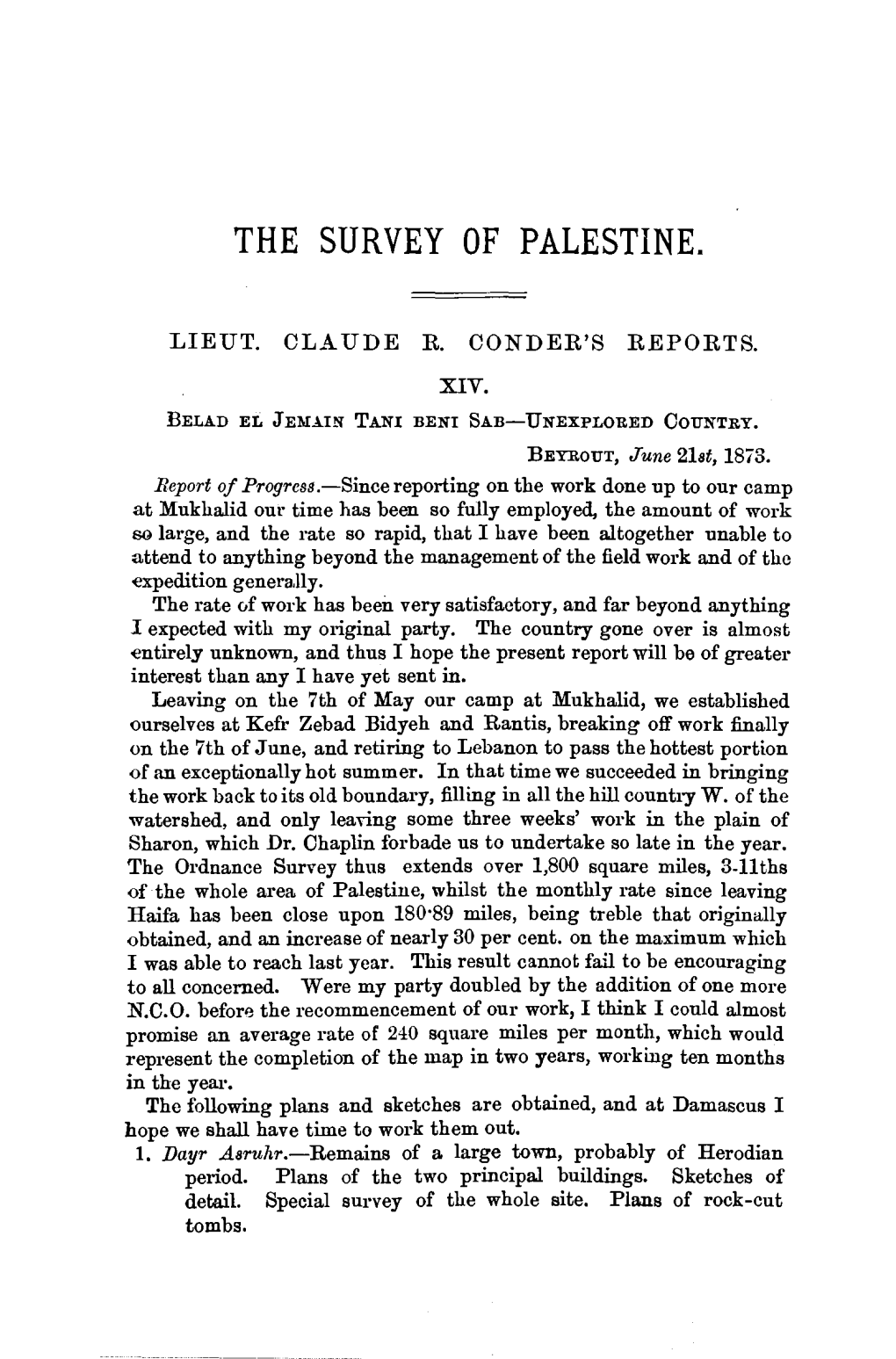 The Survey of Palestine