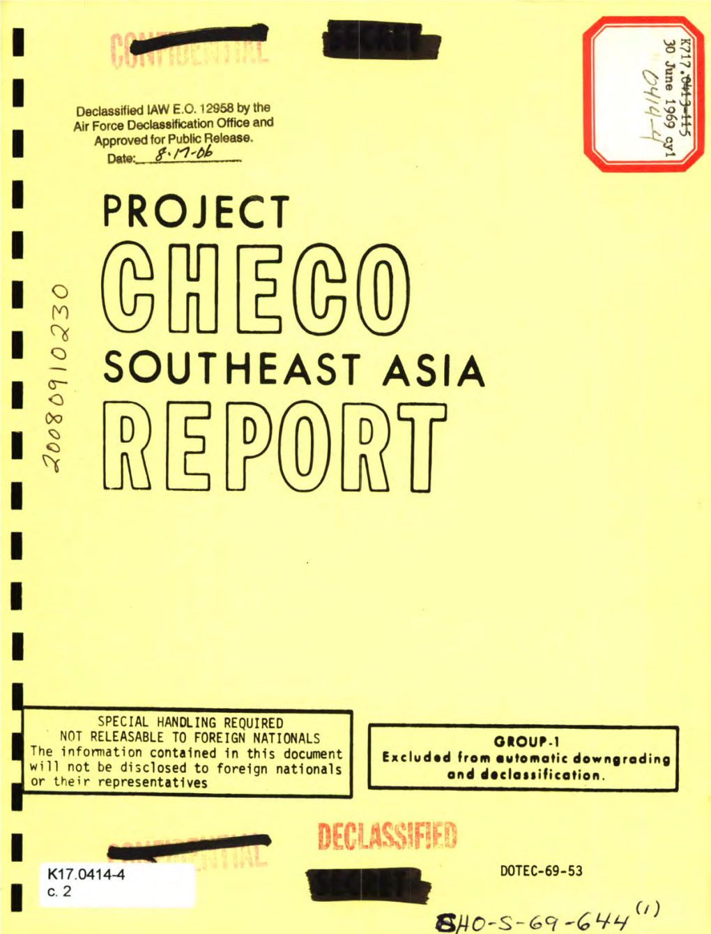 Project CHECO Southeast Asia Report. Control of Airstrikes