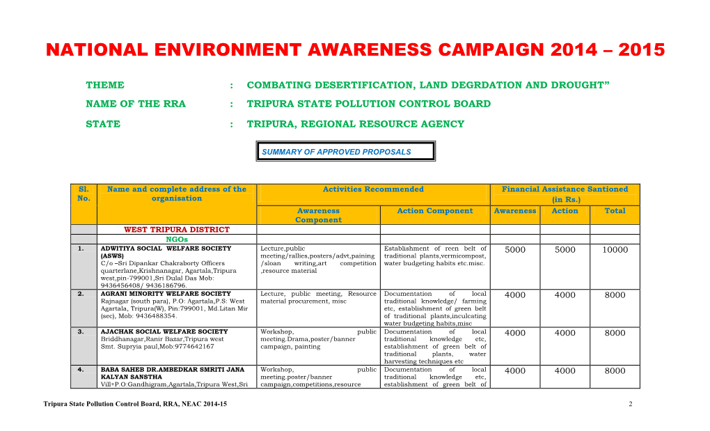 NEAC Approval 2014-15