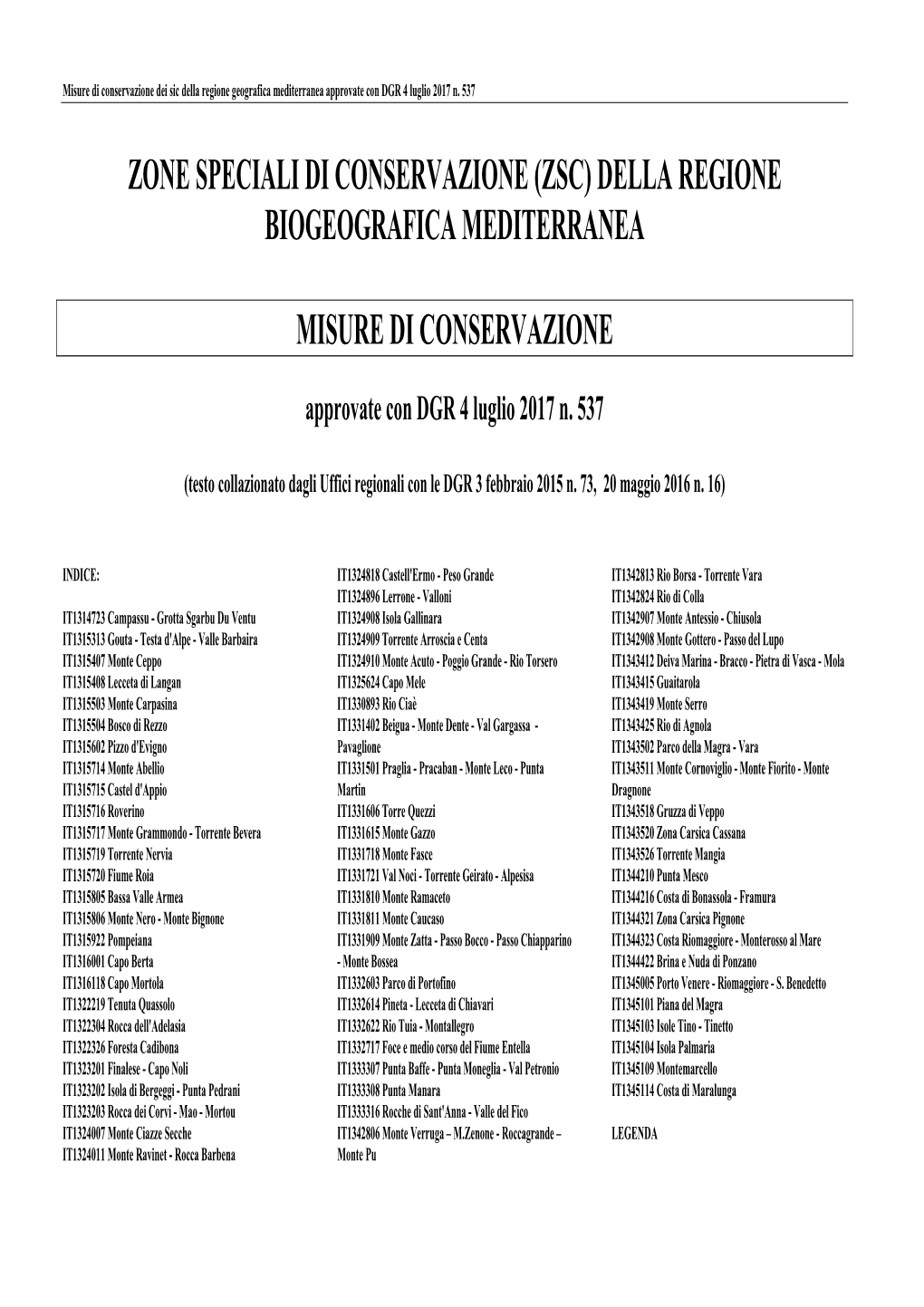 Della Regione Biogeografica Mediterranea Misure Di