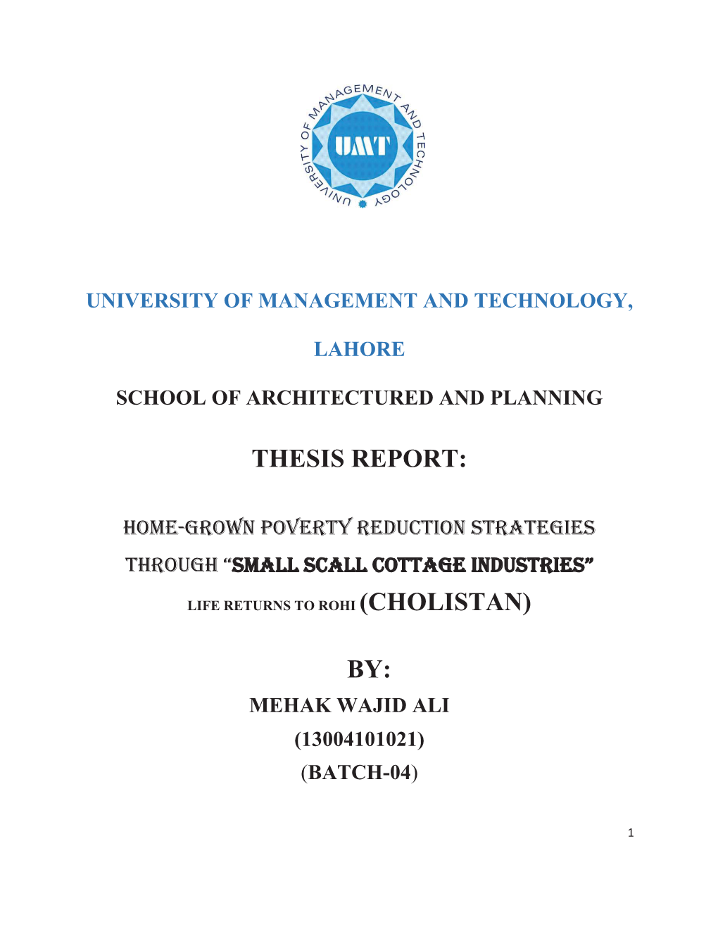 Thesis Report