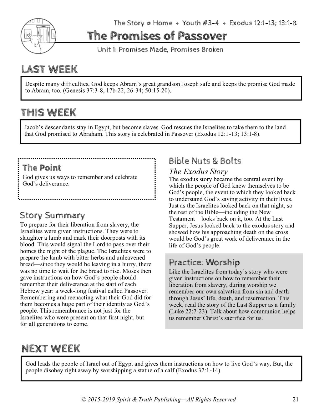 The Exodus Story God Gives Us Ways to Remember and Celebrate the Exodus Story Became the Central Event by God’S Deliverance