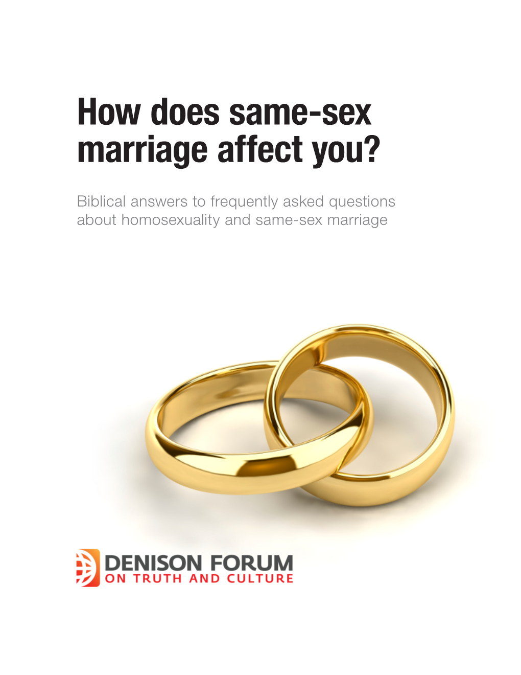 How Does Same-Sex Marriage Affect You?
