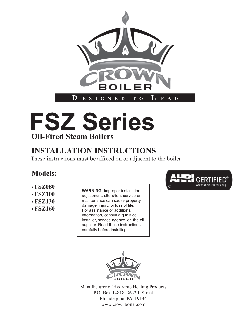 FSZ Series Boiler Is a Cast Iron Oil-Fired Steam Boiler Designed for Use in Closed Heating Systems