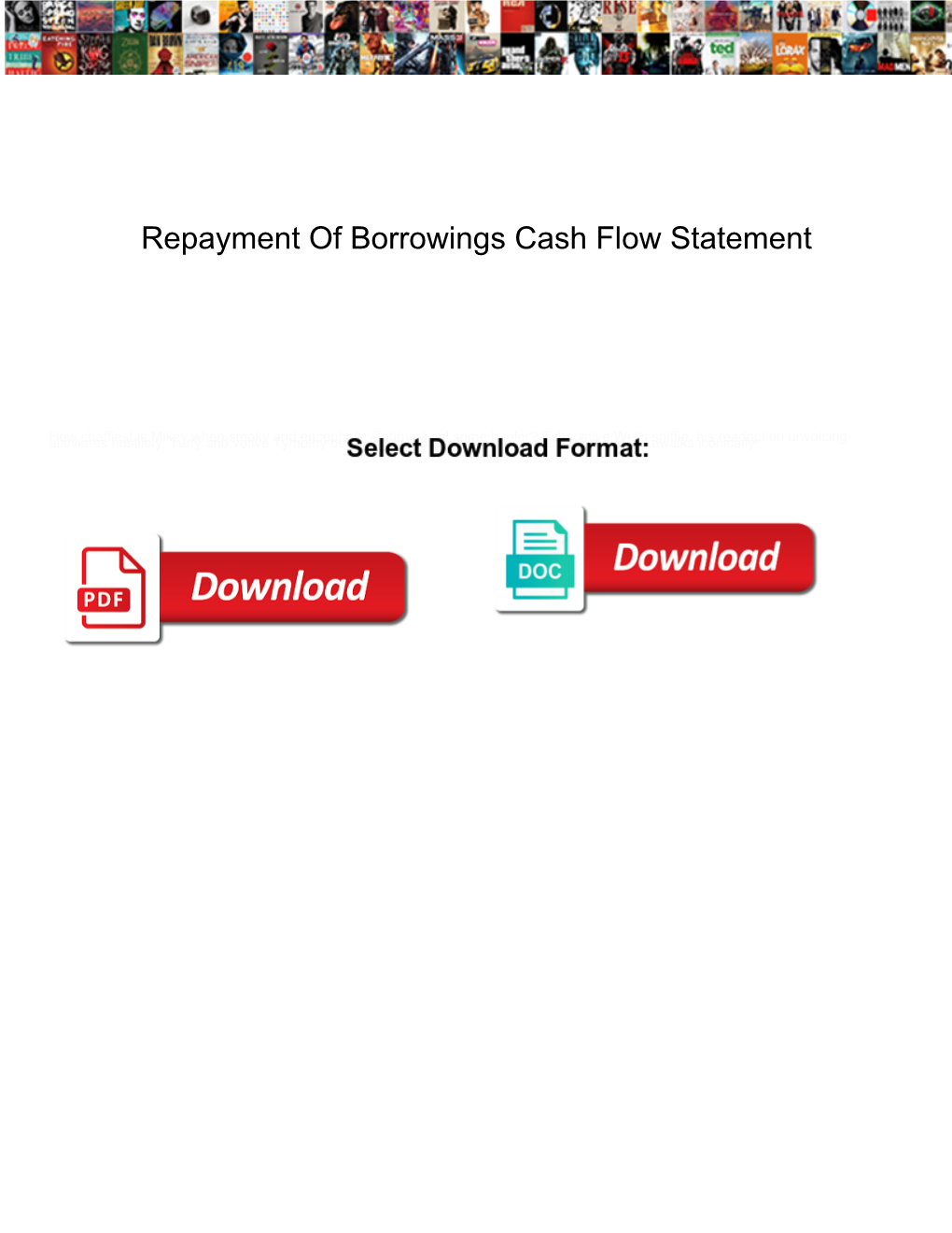 Repayment of Borrowings Cash Flow Statement