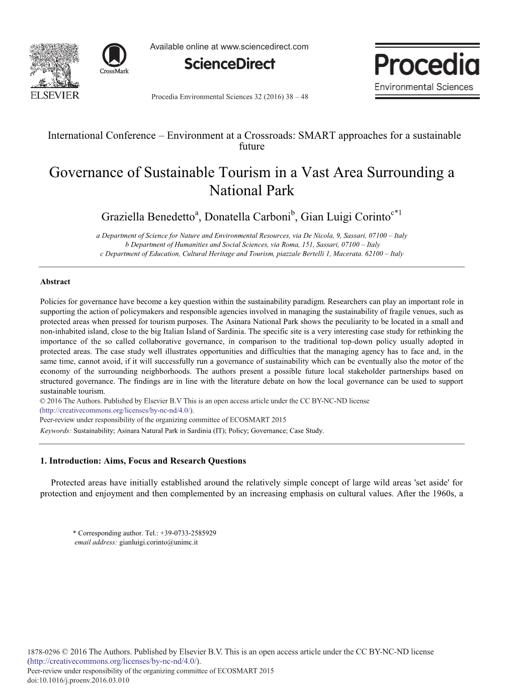 Governance of Sustainable Tourism in a Vast Area Surrounding a National Park