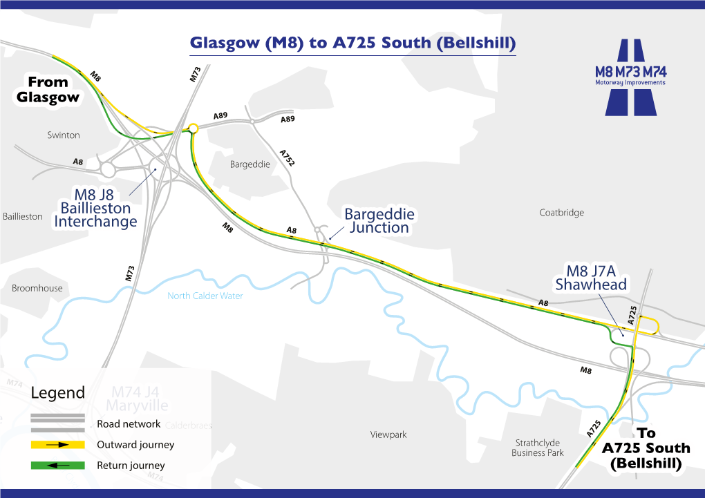 Transport Scotland M8 30 April Glasgow Eastbound