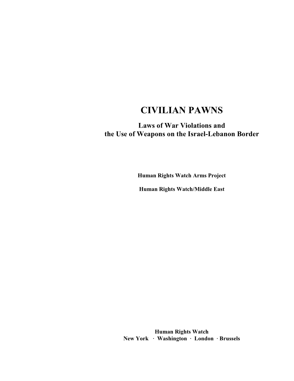 Civilian Pawns