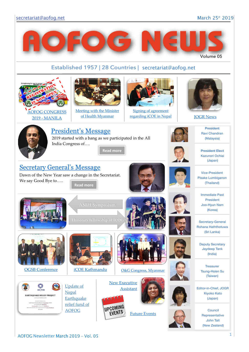 AOFOG Newsletter March 2019