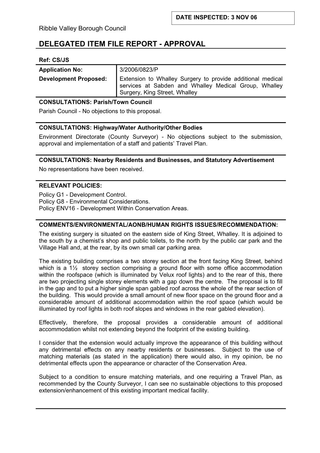 Ribble Valley Borough Council s11