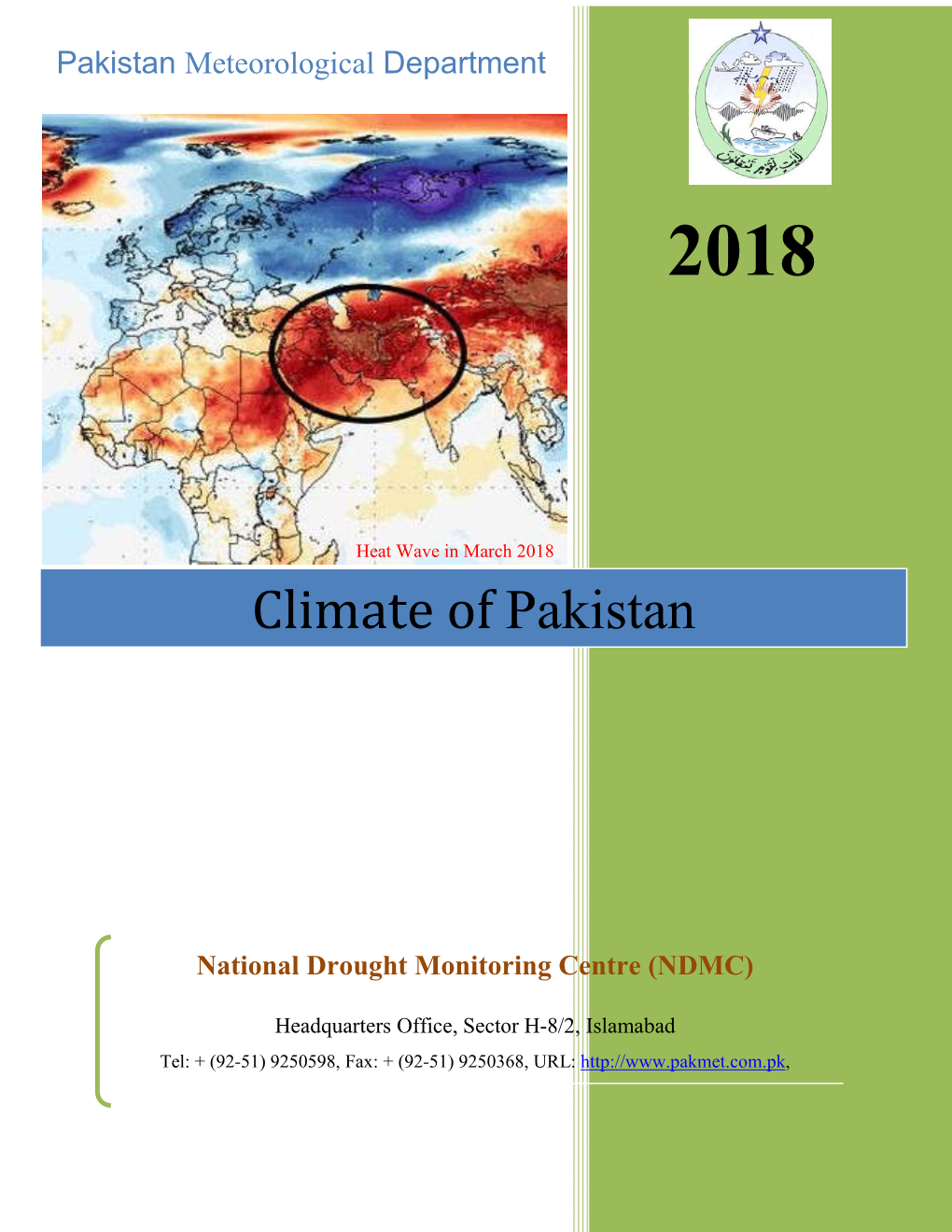 Climate of Pakistan in 2018