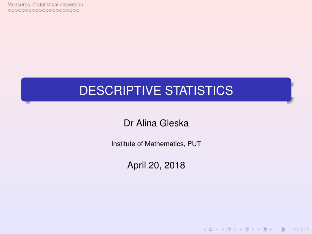 Descriptive Statistics