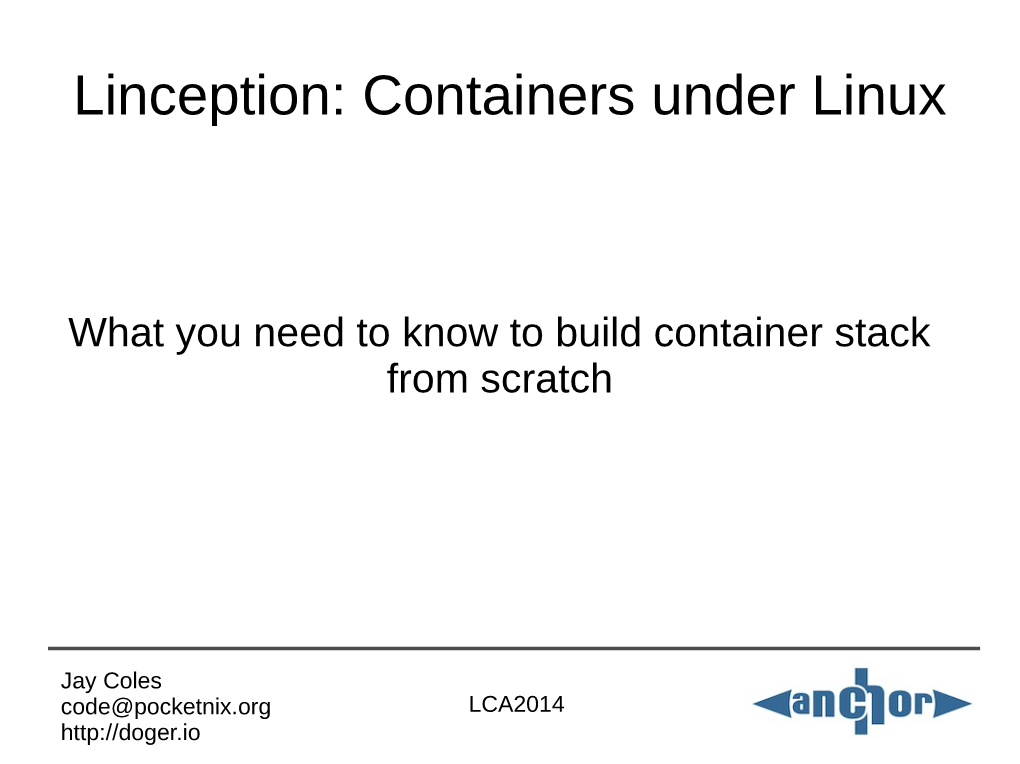 Linception: Containers Under Linux