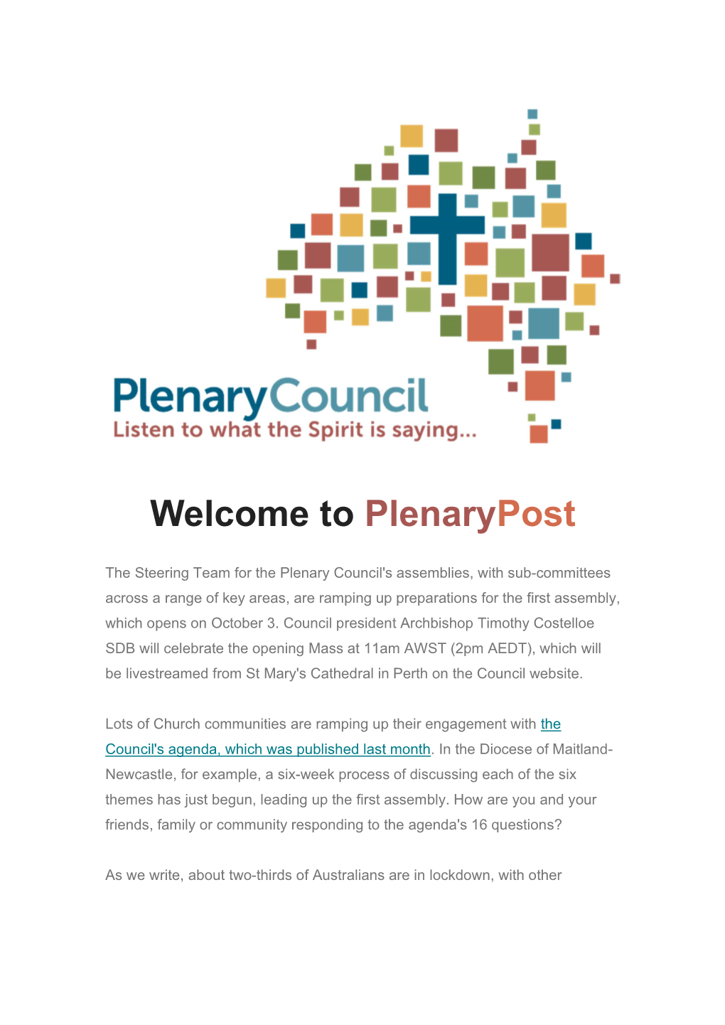 Welcome to Plenarypost