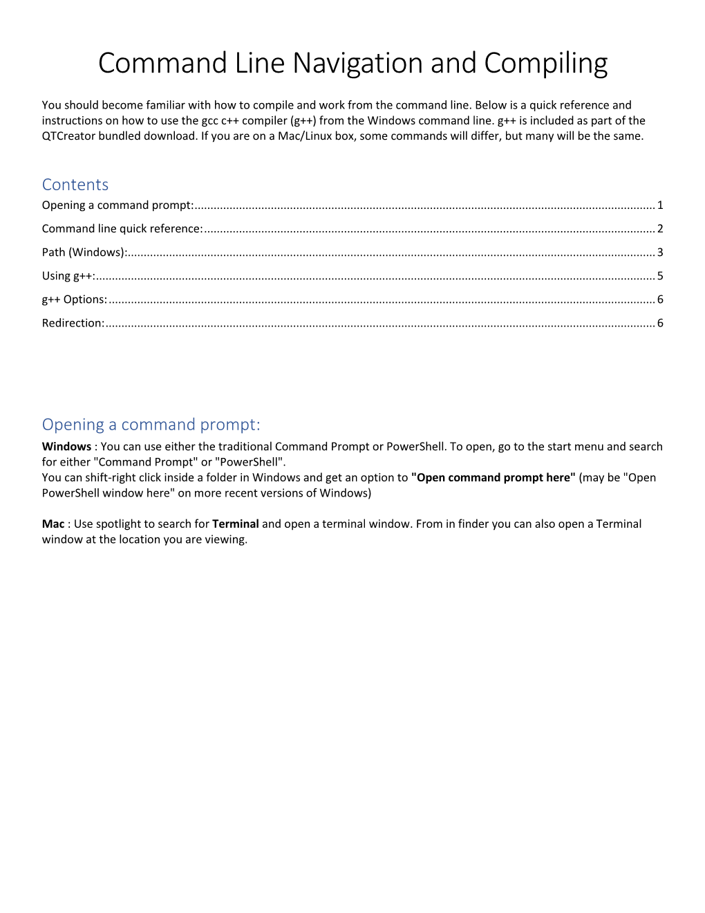 Command Line Navigation and Compiling