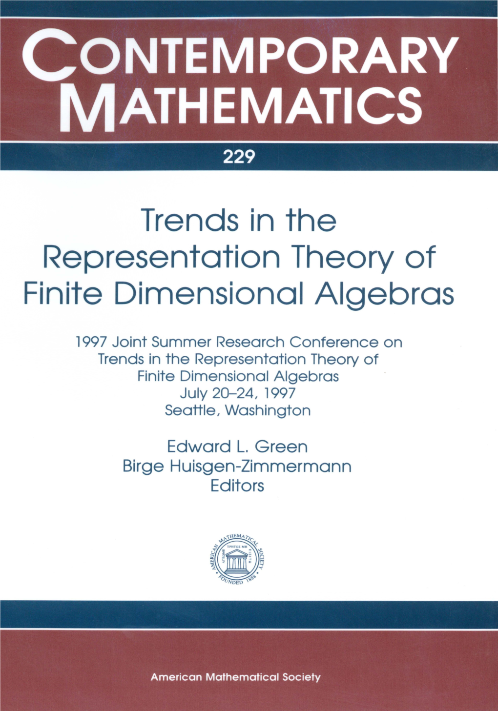 CONTEMPORARY MATHEMATICS 229 Trends in the Representation