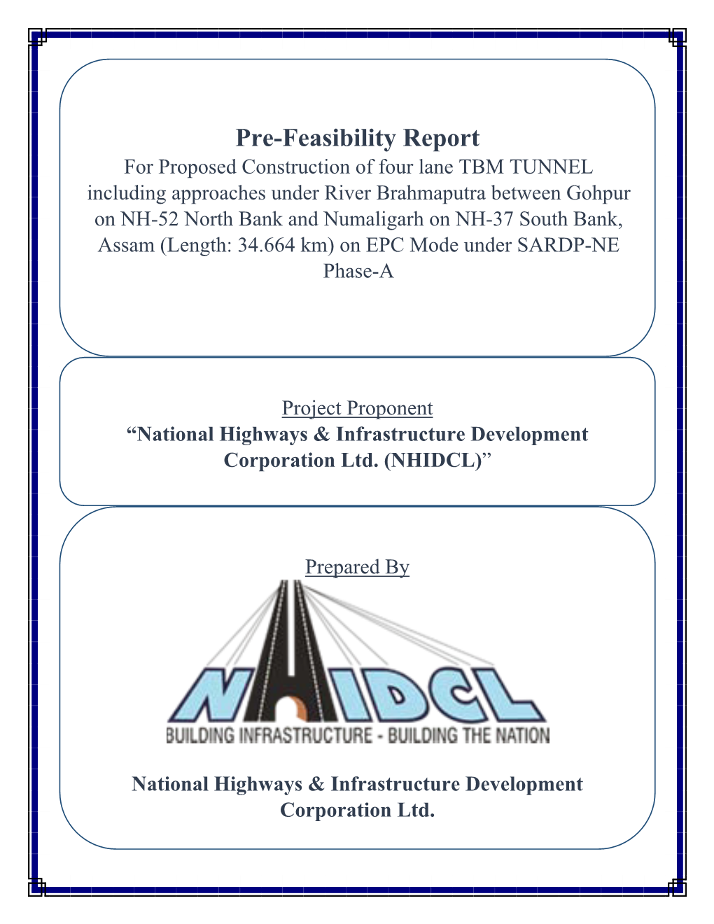 Pre-Feasibility Report