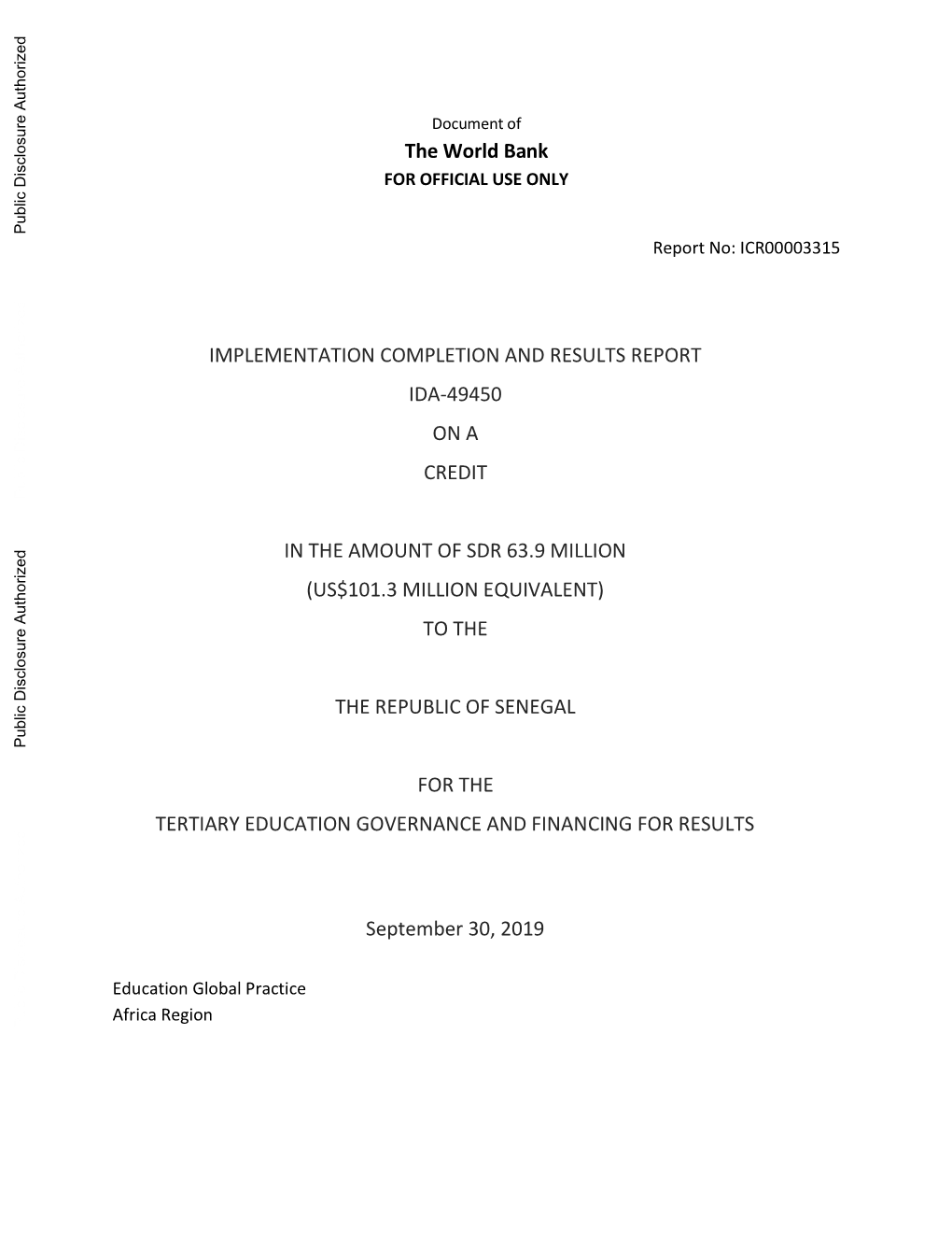 World Bank Document