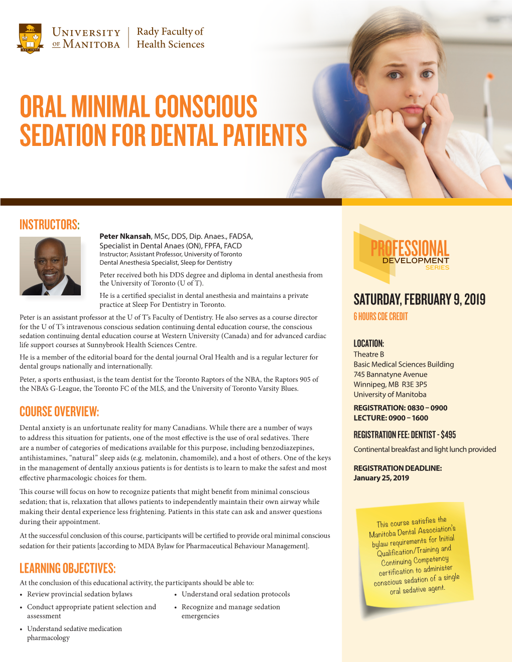 Oral Minimal Conscious Sedation for Dental Patients