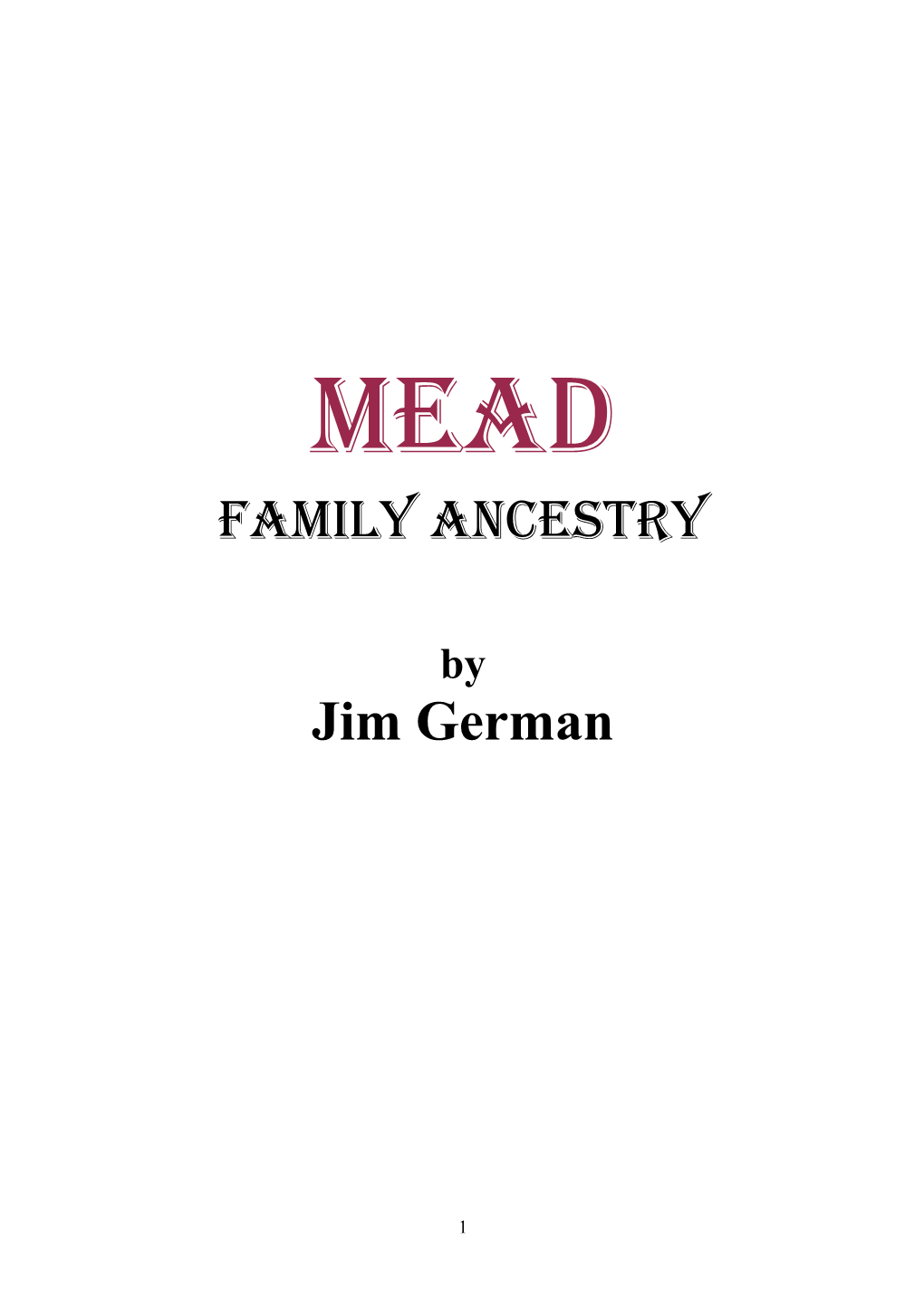 Mead Family Ancestry