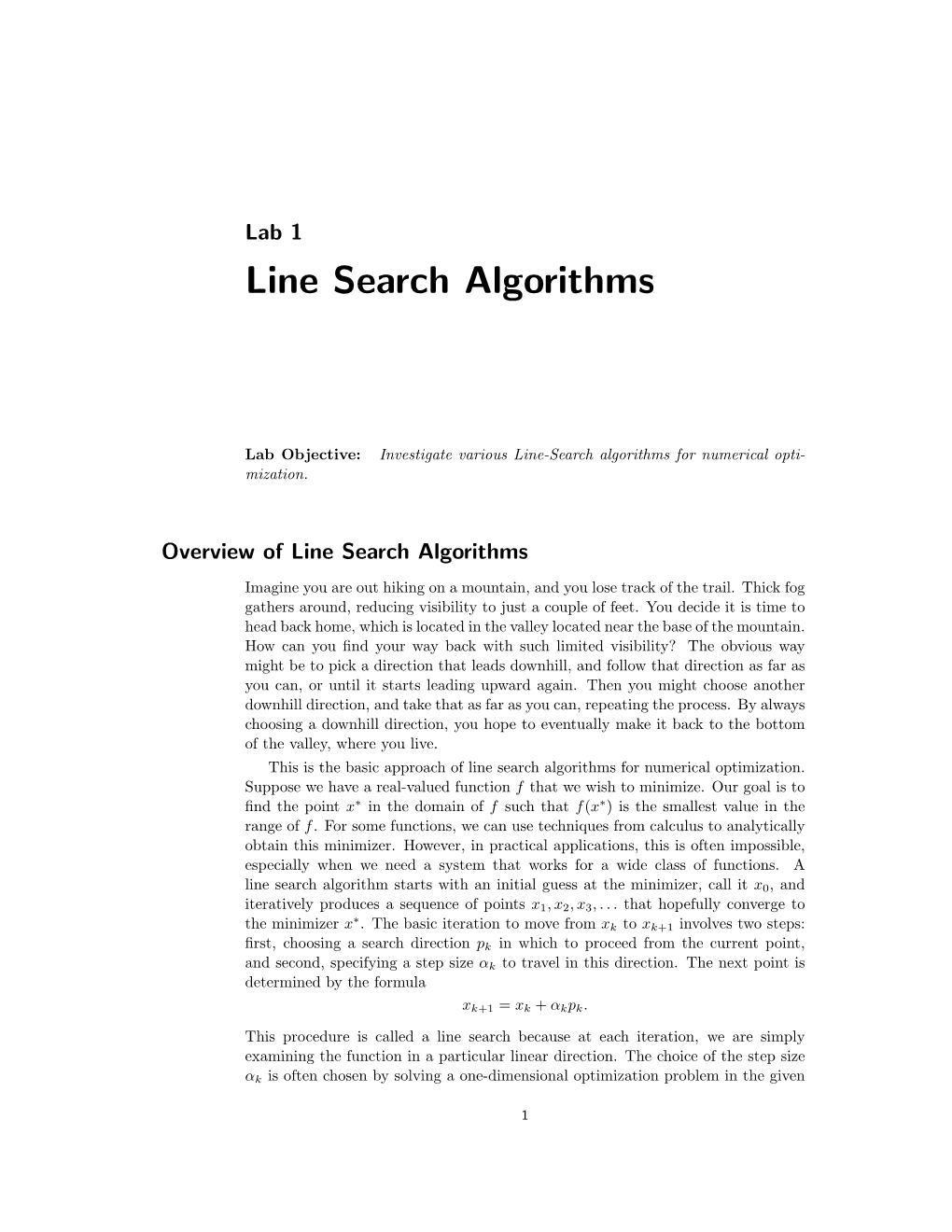 Line Search Algorithms