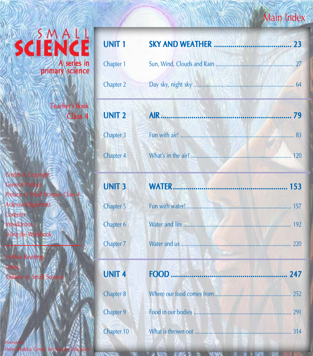 Small Science Class 4 Acknowledgements Chapter 5 Fun with Water!