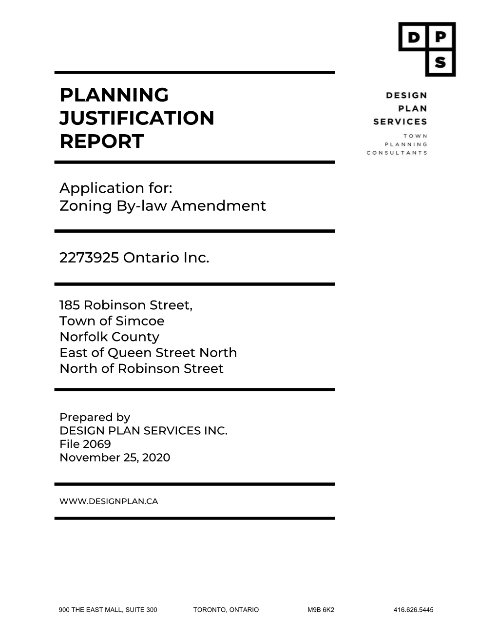 Planning Justification Report