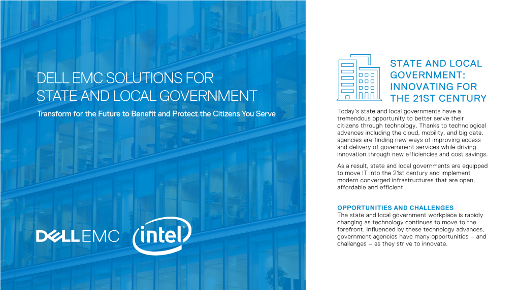 Dell Emc Solutions for State and Local Government