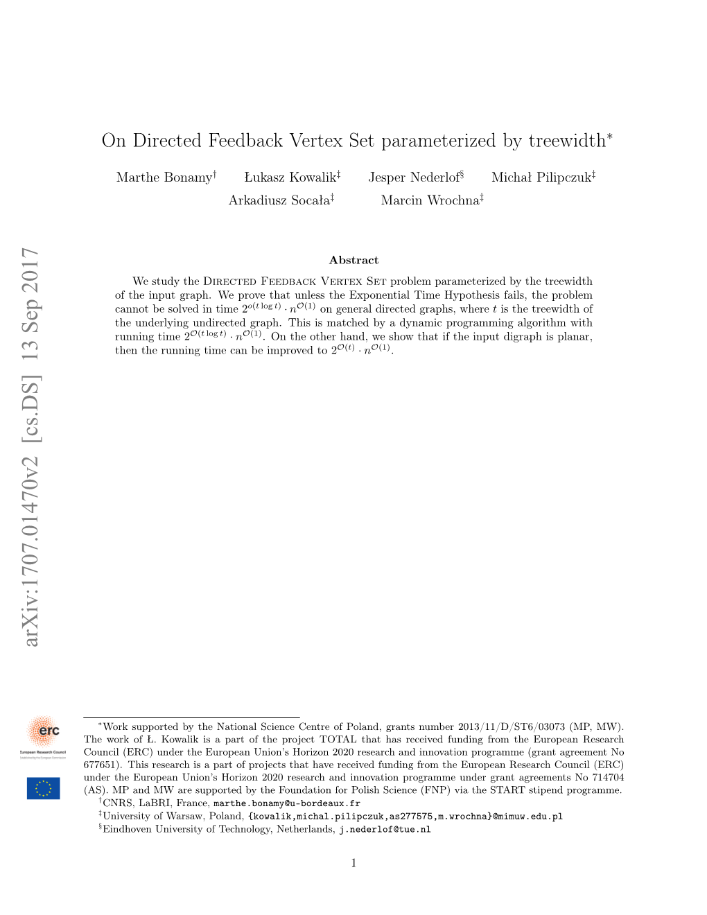 On Directed Feedback Vertex Set Parameterized by Treewidth∗