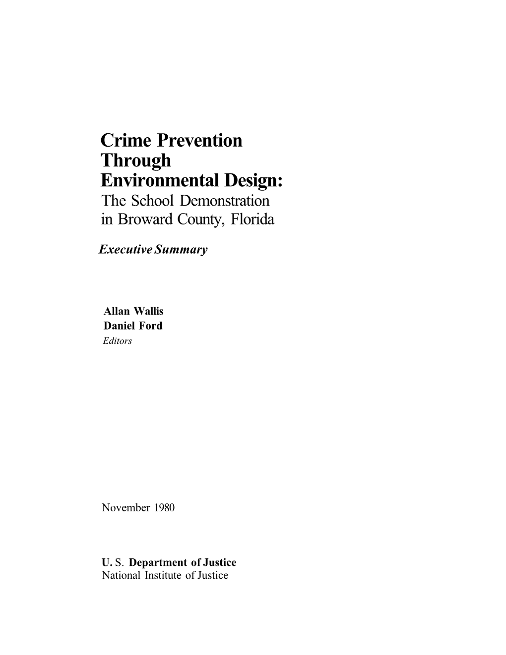 Crime Prevention Through Environmental Design:The School