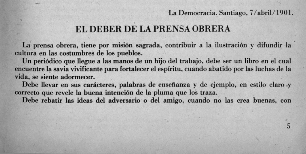 El Deber Dé La Prensa Obrera