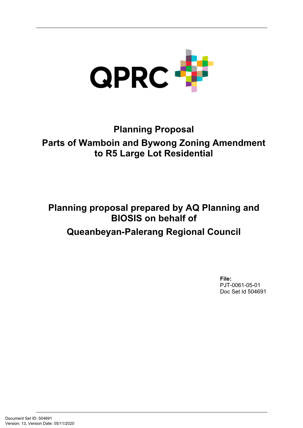 ECM 504691 V13 FINAL DRAFT V1 251119 Planning Proposal To