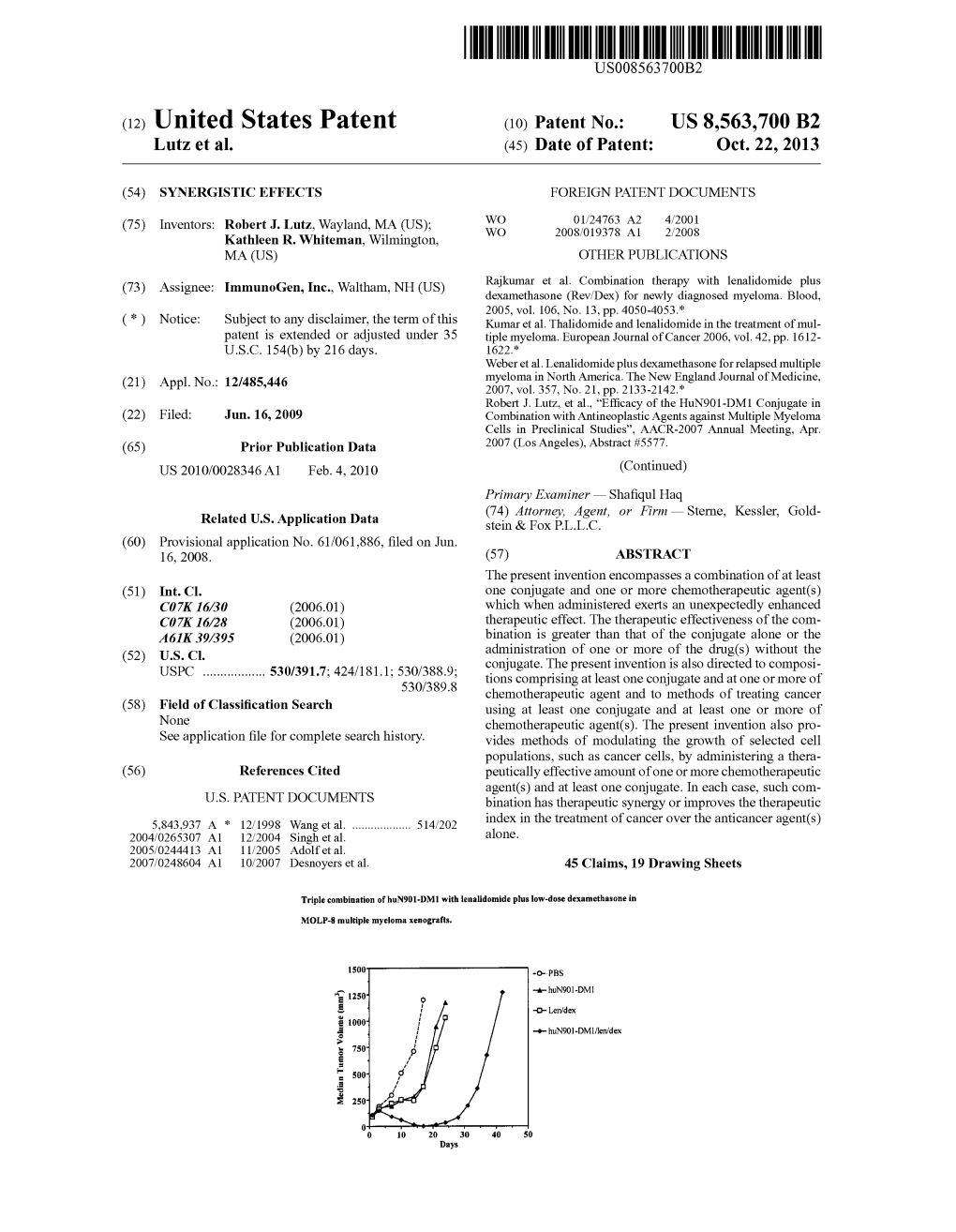 United States Patent (10) Patent No.: US 8,563,700 B2 Lutz Et Al