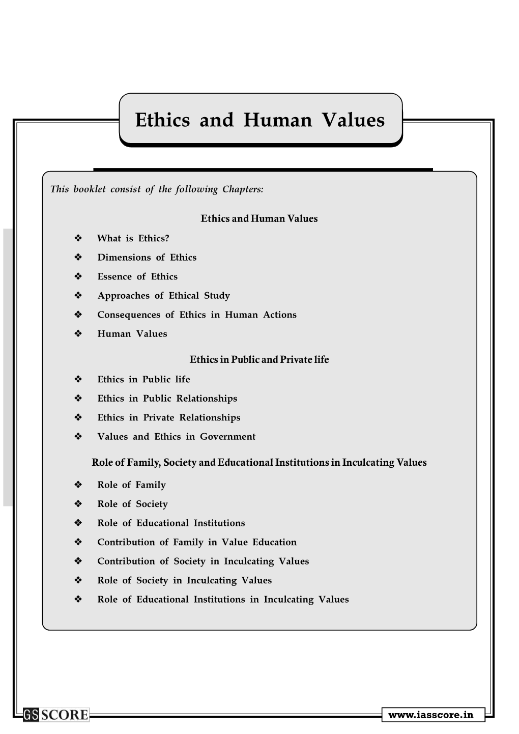 Ethics and Human Values