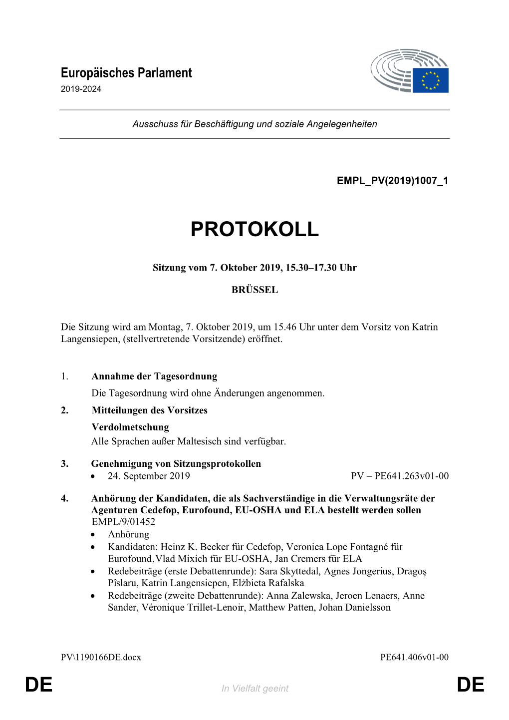 De De Protokoll