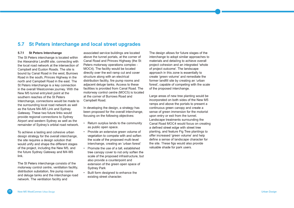 5.7 St Peters Interchange and Local Street Upgrades