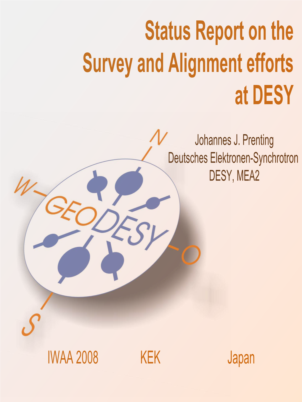 Status Report on the Survey and Alignment Efforts at DESY