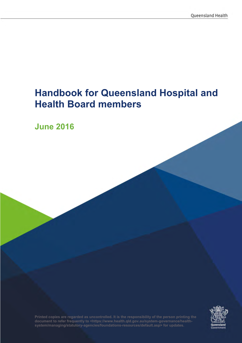Handbook for Queensland Hospital and Health Board Members