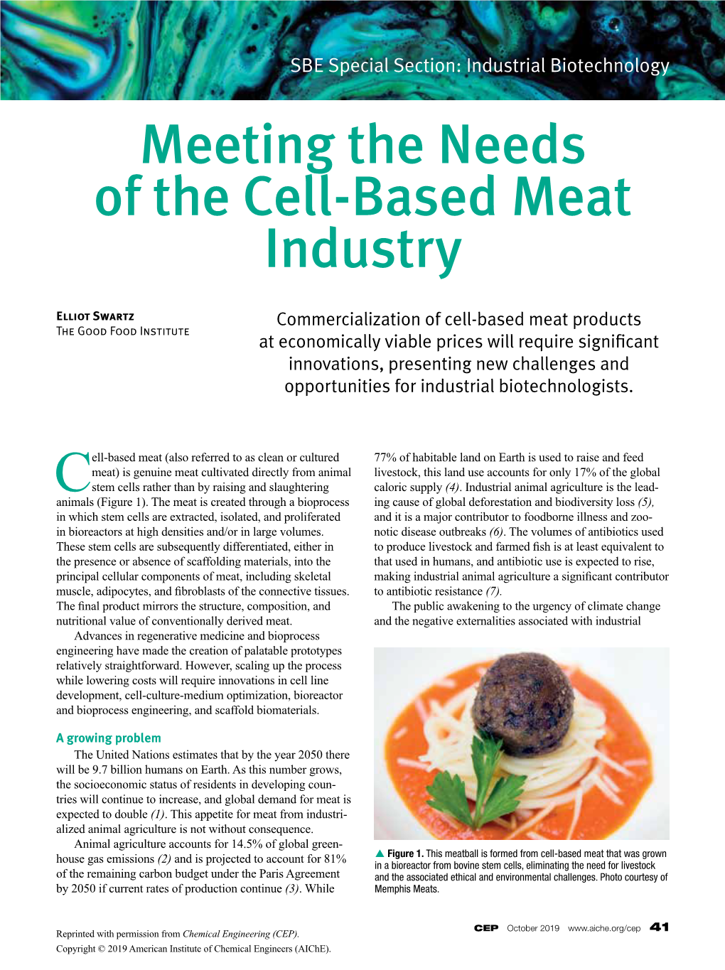 Meeting the Needs of the Cell-Based Meat Industry