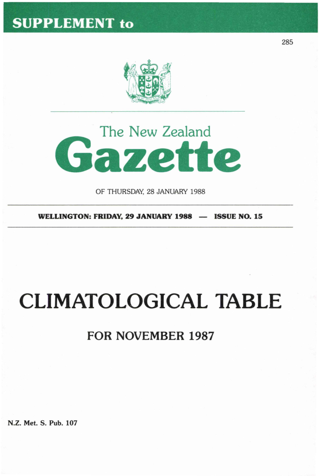 Climatological Table