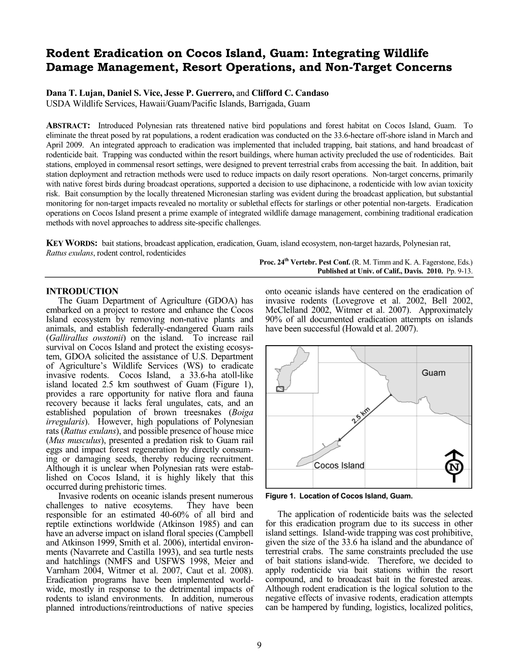 Rodent Eradication on Cocos Island, Guam: Integrating Wildlife Damage Management, Resort Operations, and Non-Target Concerns