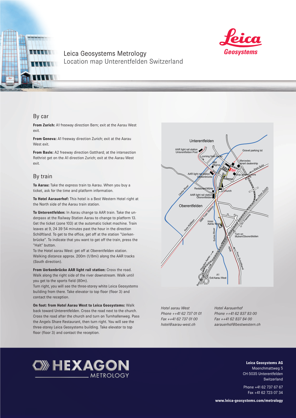 Leica Geosystems Metrology Location Map Unterentfelden Switzerland