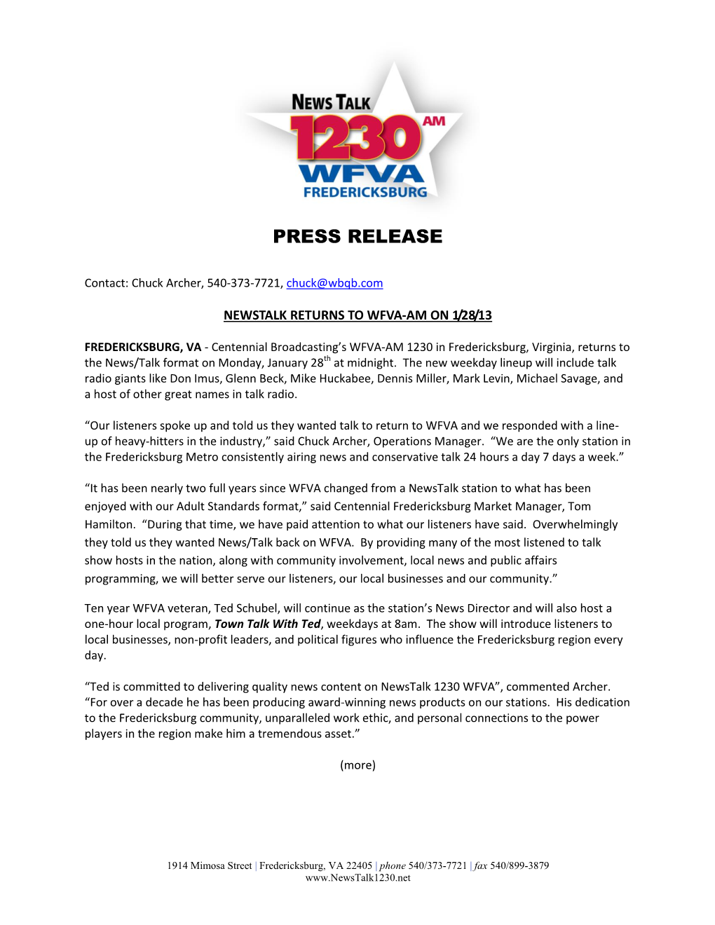 Press Release