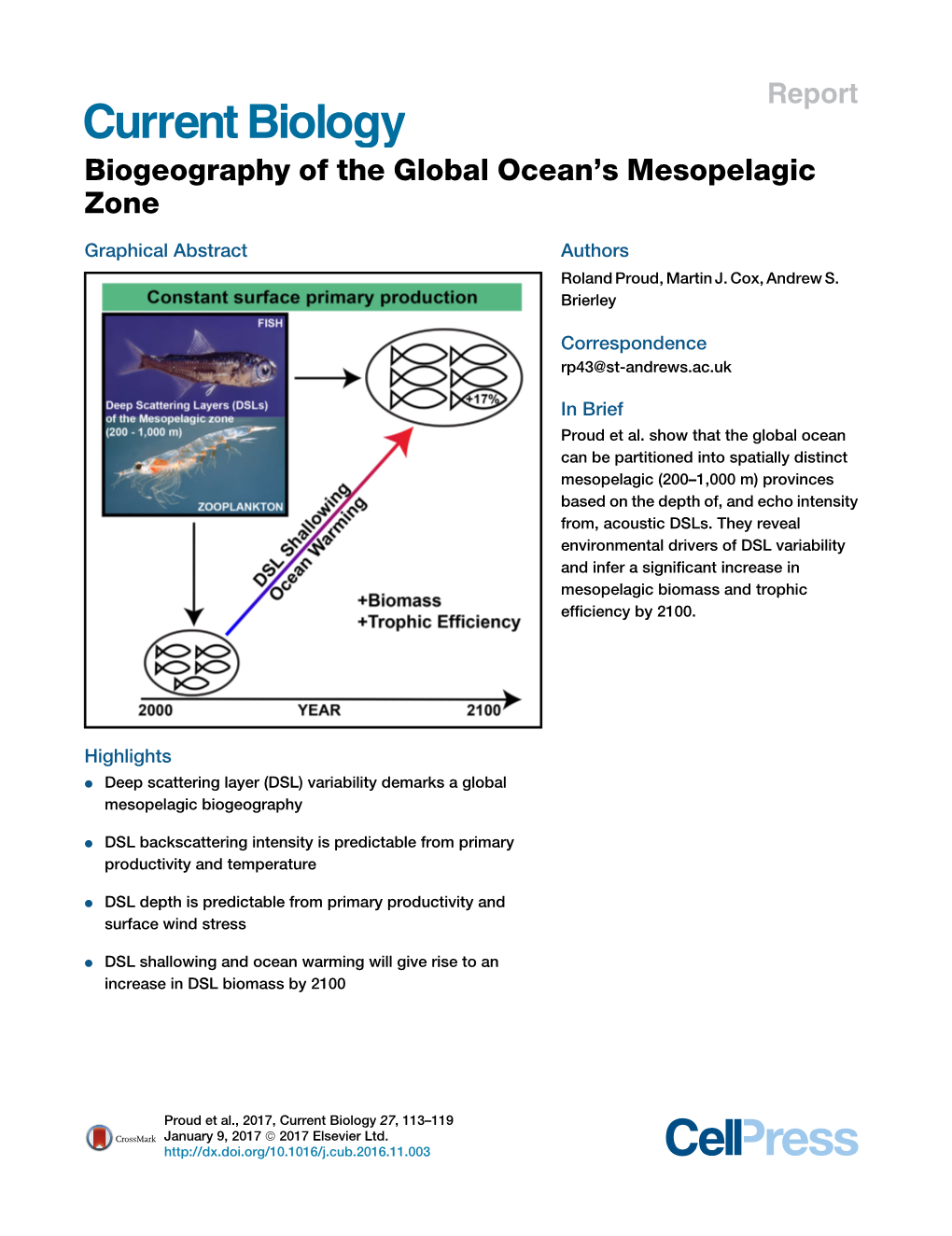 Biogeography of the Global Ocean's Mesopelagic Zone