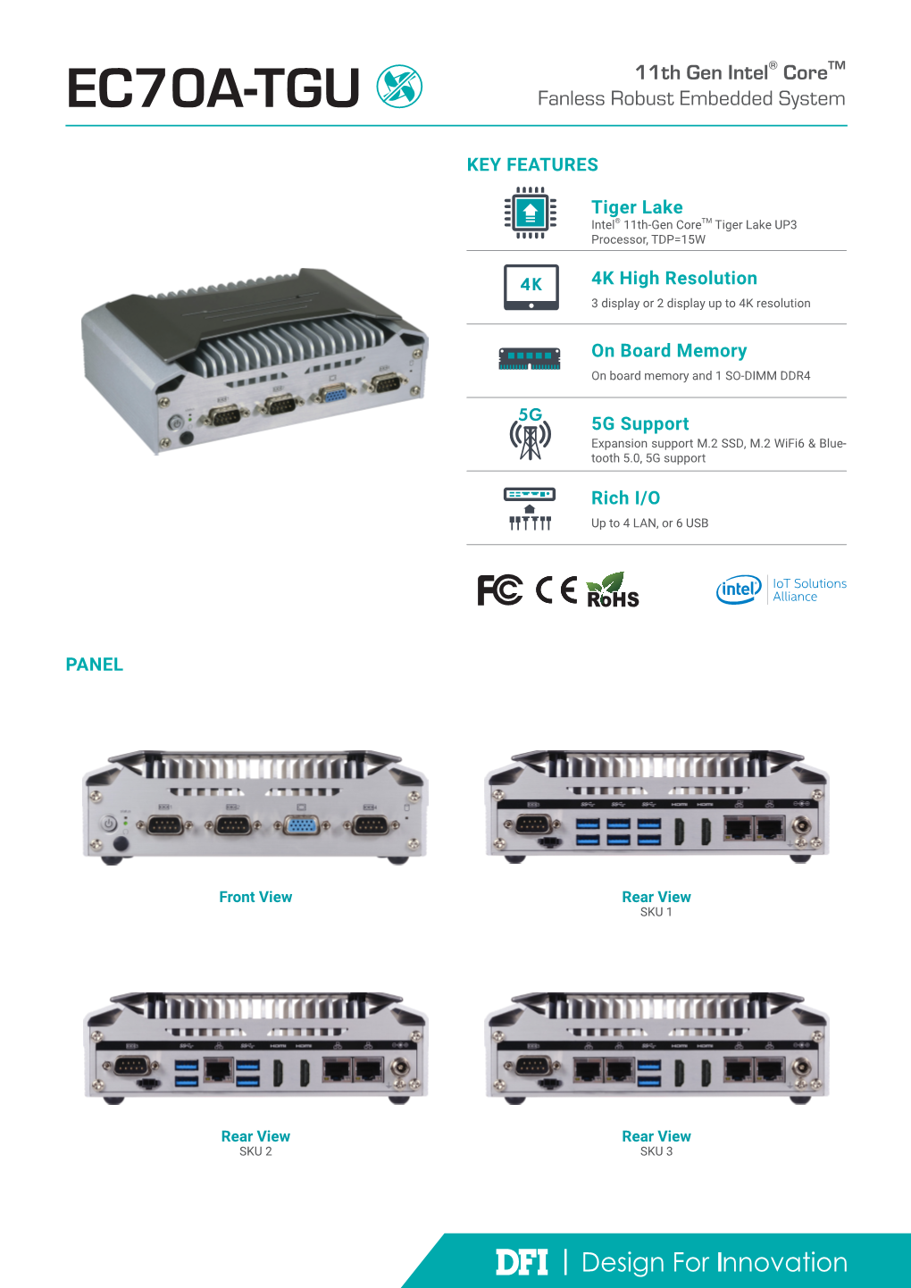 EC70A-TGU Fanless Robust Embedded System