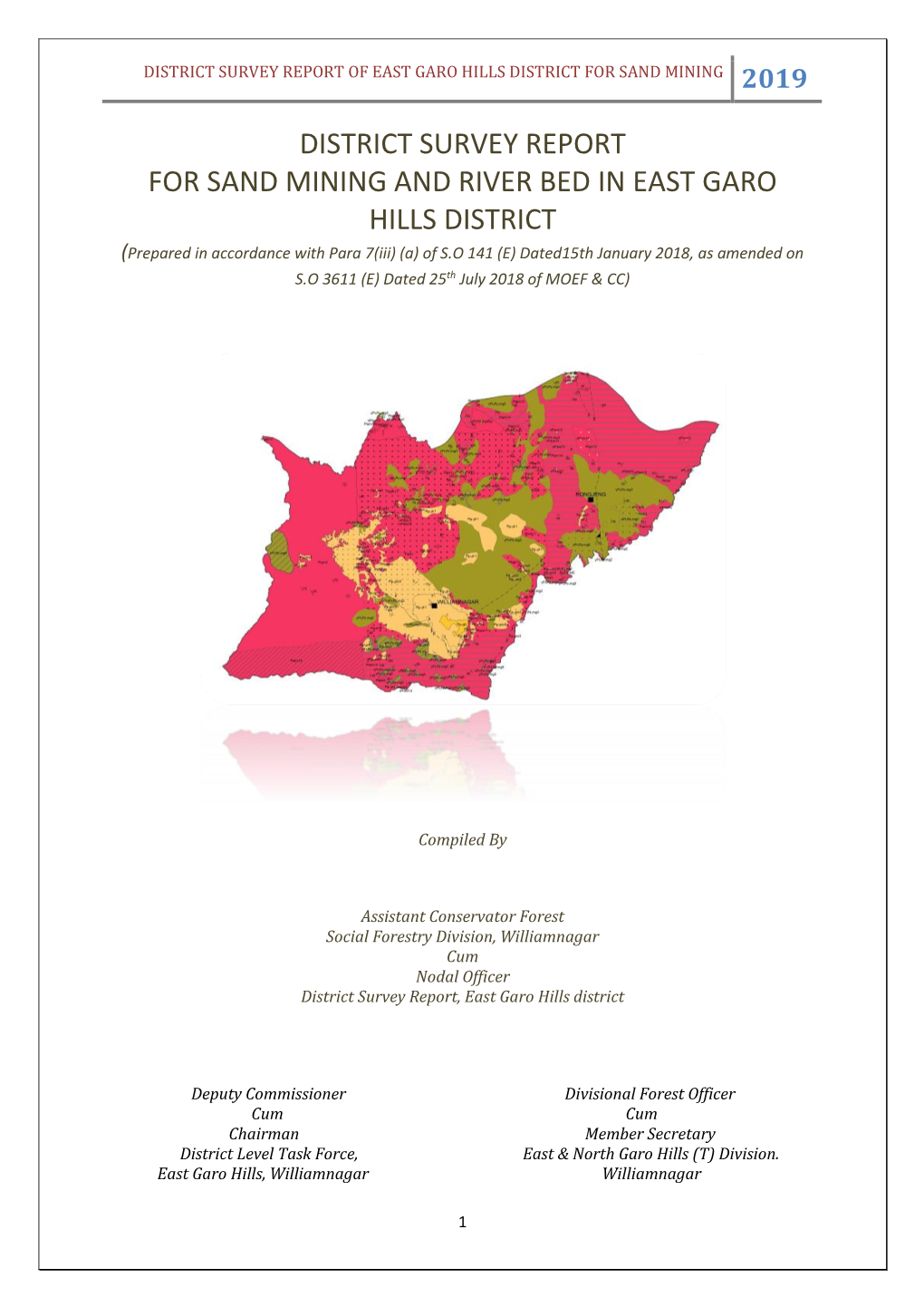 District Survey Report of East Garo Hills District for Sand Mining 2019