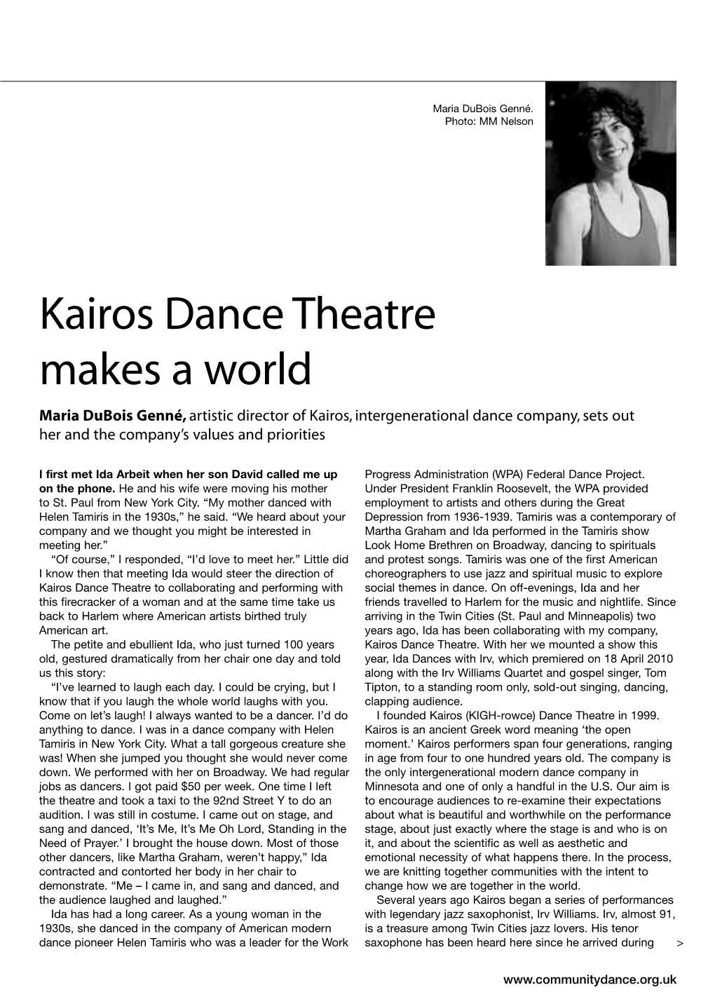 Kairos Dance Theatre Makes a World