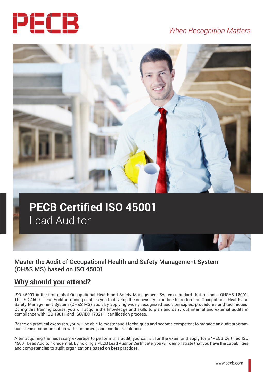 PECB Certified ISO 45001 Lead Auditor