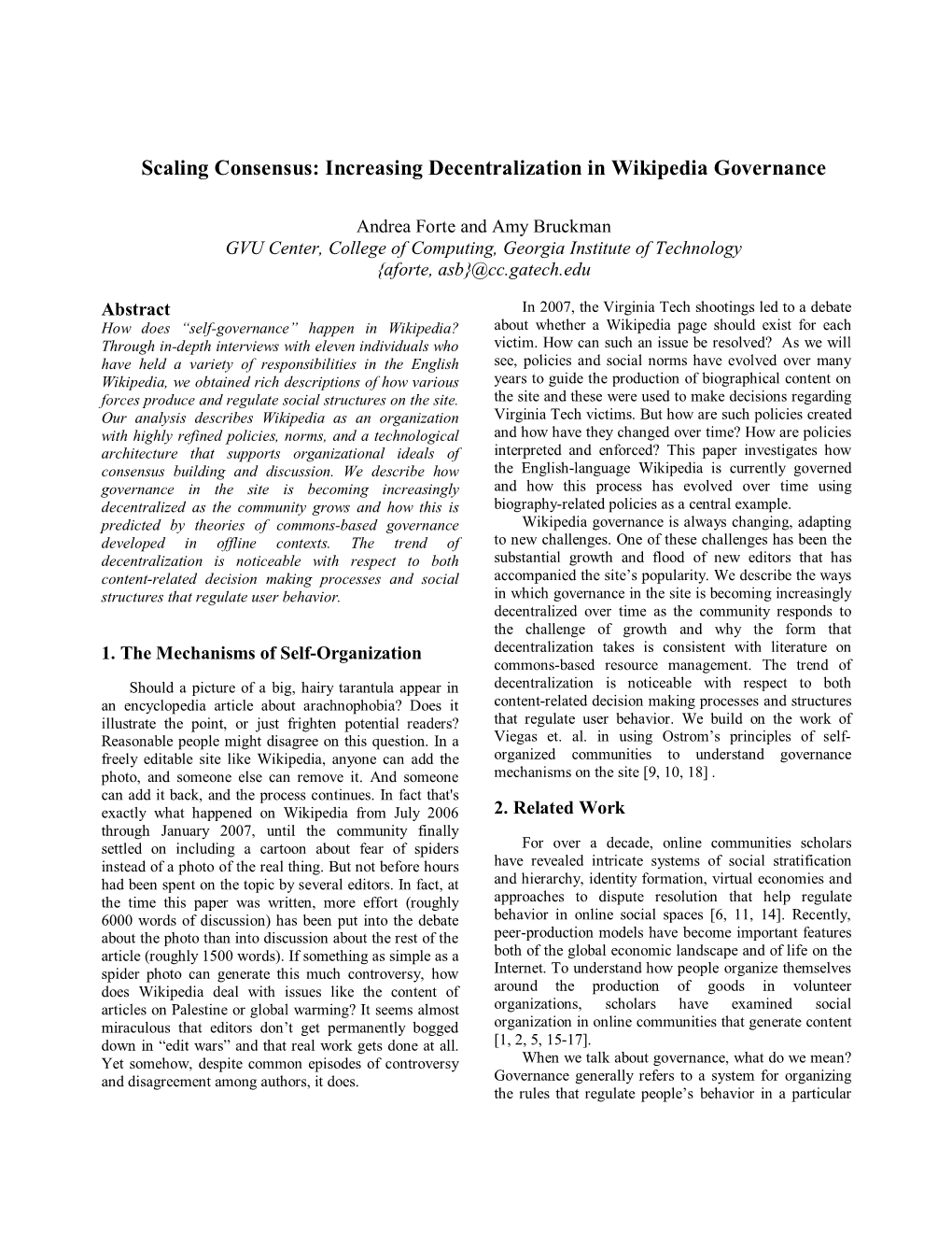 Scaling Consensus: Increasing Decentralization in Wikipedia Governance