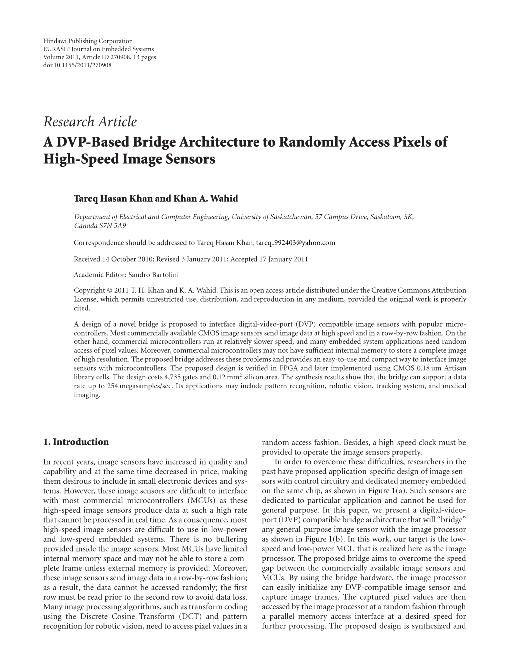 A DVP-Based Bridge Architecture to Randomly Access Pixels of High-Speed Image Sensors